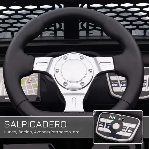 Coche Eléctrico para Niños +3 Años con Control Remoto 100x65x72 cm Negro HOMCOM