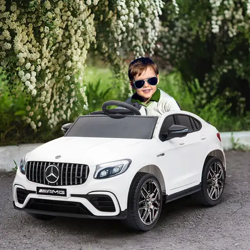 Coche Eléctrico 3-8 Años Licencia de Mercedes 12V Mando MP3 USB Luces HOMCOM