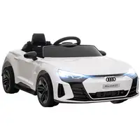 Coche Eléctrico para Niños +3 Años AUDI RS e-tron GT 103x58x41 cm Blanco HOMCOM