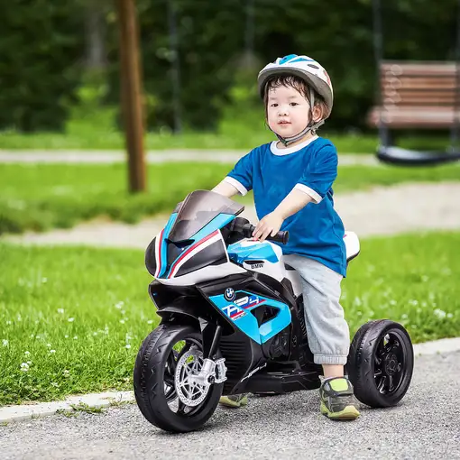 Moto Eléctrica BMW HP4 para Niños de +18 Meses 6V 82,5x42x54 cm Azul HOMCOM