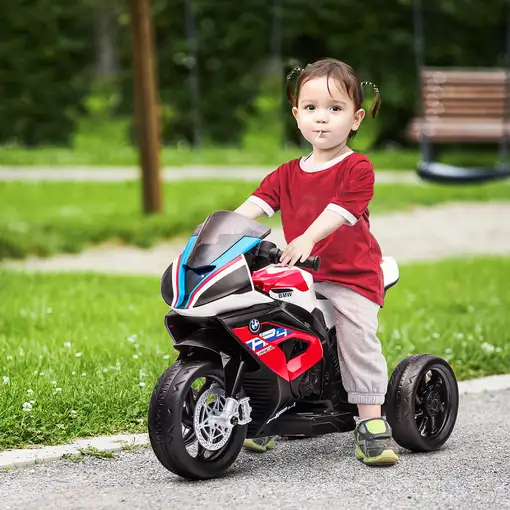 Moto Eléctrica BMW HP4 para Niños de +18 Meses 6V 82,5x42x54 cm Rojo HOMCOM