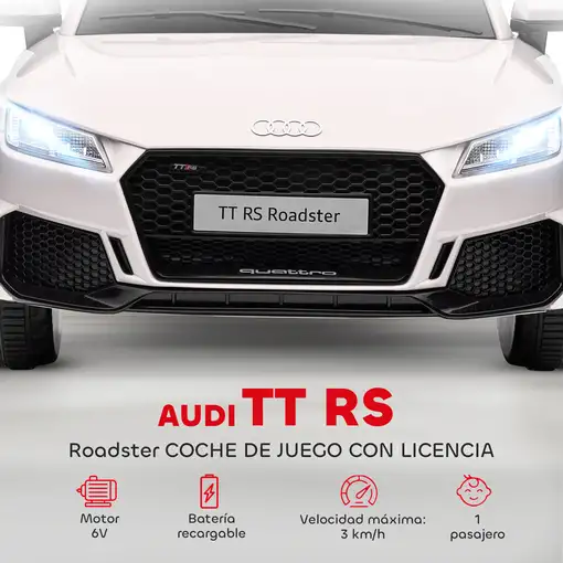 Audi TT Eléctrico Infantil con Control Remoto Música y Luces HOMCOM