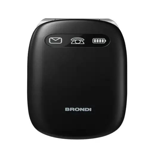 Brondi Amico Comfort 7,11 cm (2.8") Negro, Plata Teléfono para personas mayores