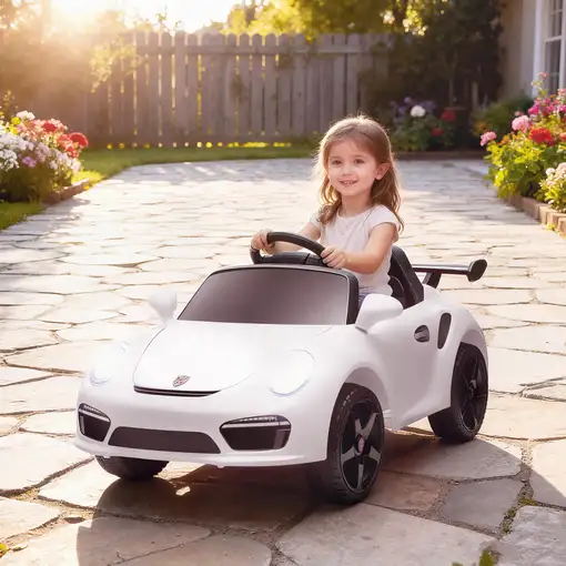 Coche Eléctrico para Niños con Licencia RUF CTR 3 Clubsport Blanco AIYAPLAY