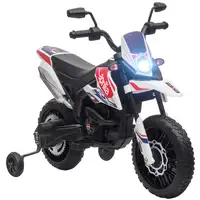 Moto Eléctrica para Niños 12V con Licencia Aprilia Blanco AIYAPLAY