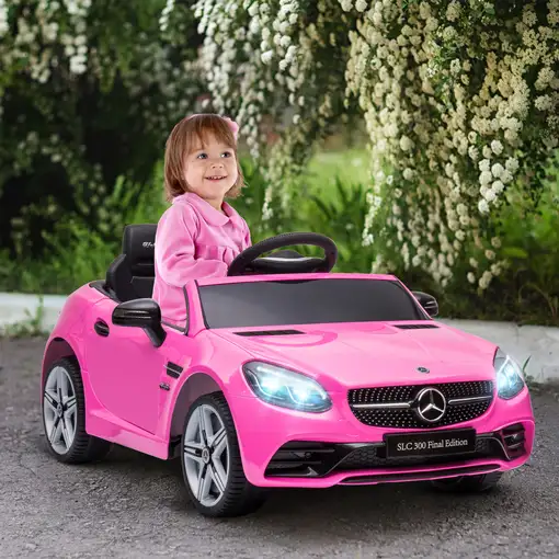 Coche Eléctrico Mercedes SLC 300 12V para Niños Mando a Distancia Rosa AIYAPLAY