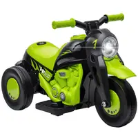 Moto Eléctrica Infantil 6V con Burbujas, Música y Luces 30 kg Verde AIYAPLAY Moto Eléctrica Infantil 6V con Burbujas, Música y Luces 30 kg Verde AIYAPLAY