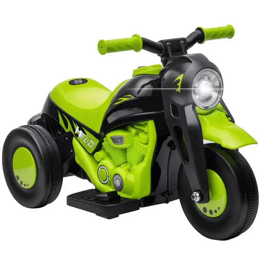 Moto Eléctrica Infantil 6V con Burbujas, Música y Luces 30 kg Verde AIYAPLAY Moto Eléctrica Infantil 6V con Burbujas, Música y Luces 30 kg Verde AIYAPLAY