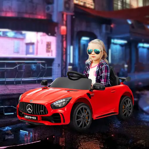 Coche Eléctrico para Niños de +3 Años Mercedes-Benz AMG GTR Rojo AIYAPLAY