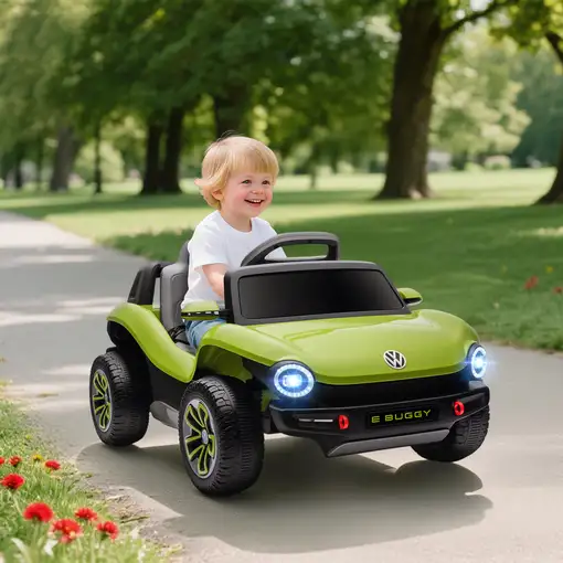 Coche Eléctrico para Niños de +3 Años Volkswagen E-Buggy Verde AIYAPLAY