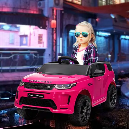 Coche Eléctrico para Niños con Licencia Land Rover Discovery Sport Rosa AIYAPLAY