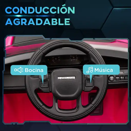 Coche Eléctrico para Niños con Licencia Land Rover Discovery Sport Rosa AIYAPLAY