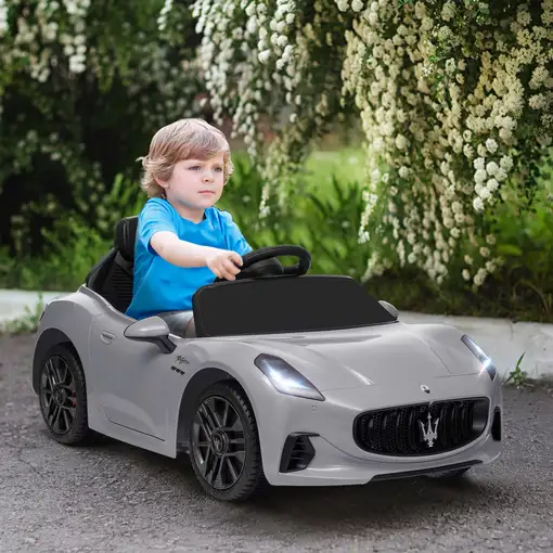 Coche Eléctrico para Niños Maserati Gran Turismo Folgore Gris AIYAPLAY
