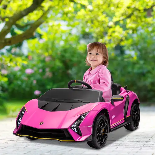Coche Eléctrico para Niños de +3 Años Lamborghini Autentica Rosa AIYAPLAY