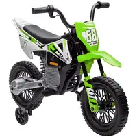 Moto Eléctrica para Niños de +3 Años con Batería 12V Música Verde AIYAPLAY