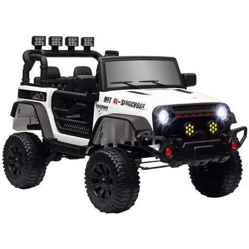 Coche Eléctrico para Niños de +3 Años con Batería 12V Blanco AIYAPLAY Coche Eléctrico para Niños de +3 Años con Batería 12V Blanco AIYAPLAY
