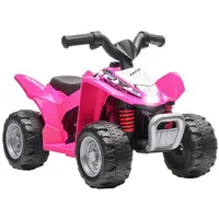 Quad Eléctrico 6V para Niños 18-36 Meses Faros 65,5x38,5x43,5 cm Rosa AIYAPLAY