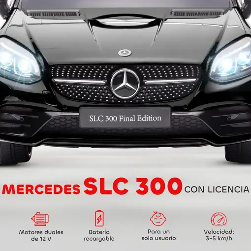 Coche Eléctrico para Niños de +3 Años Mercedes SLC 300 Negro AIYAPLAY