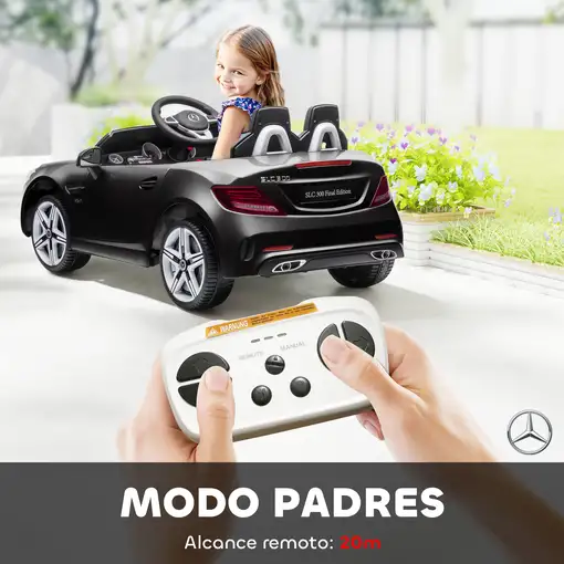 Coche Eléctrico para Niños de +3 Años Mercedes SLC 300 Negro AIYAPLAY