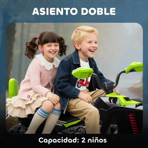 Quad Eléctrico para Niños de 3-8 Años 24V con 2 Motores Verde AIYAPLAY