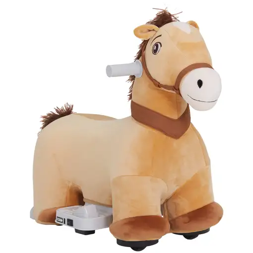 Caballo Eléctrico para Niños de 18 a 36 Meses Carga 25 kg Marrón AIYAPLAY Caballo Eléctrico para Niños de 18 a 36 Meses Carga 25 kg Marrón AIYAPLAY