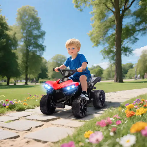 Quad Eléctrico para Niños 6 V 70x42x45 cm Rojo AIYAPLAY