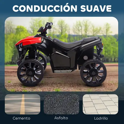 Quad Eléctrico para Niños 6 V 70x42x45 cm Rojo AIYAPLAY
