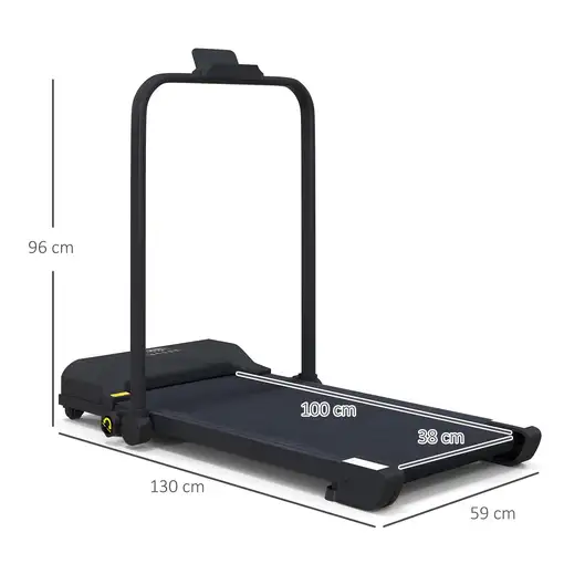 Cinta de Correr 2 en 1 Cinta de Andar Plegable 2,5 HP Negro HOMCOM