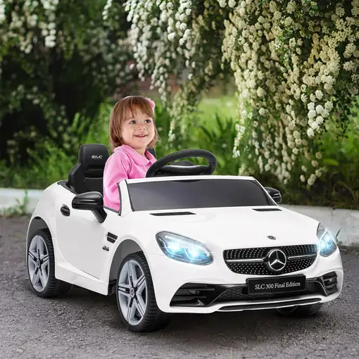Coche Eléctrico Mercedes SLC 300 para Niños Mando a Distancia Blanco AIYAPLAY