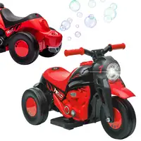 Moto Eléctrica Infantil 6V con Burbujas, Música y Luces 30 kg Rojo AIYAPLAY