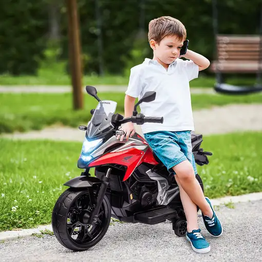 Moto Eléctrica para Niños de +3 Años con Licencia Honda Rojo AIYAPLAY