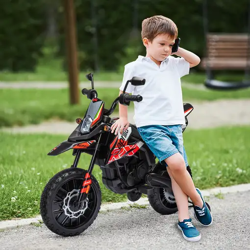 Moto Eléctrica para Niños 12V con Licencia Aprilia Rojo AIYAPLAY