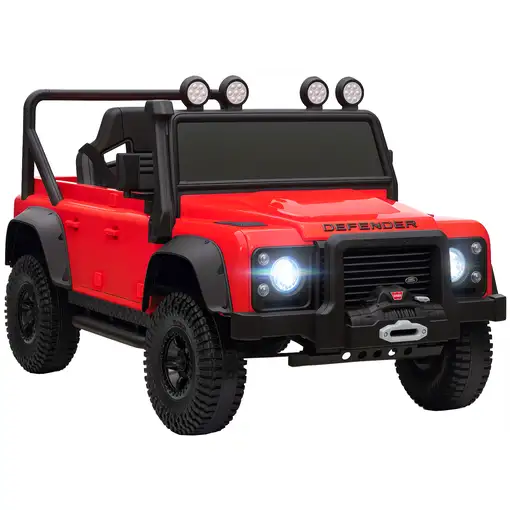 Coche Eléctrico para Niños con Licencia Land Rover 12V Rojo AIYAPLAY Coche Eléctrico para Niños con Licencia Land Rover 12V Rojo AIYAPLAY