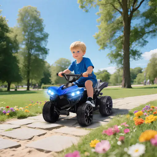 Quad Eléctrico para Niños 6 V 70x42x45 cm Azul AIYAPLAY
