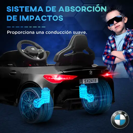 Coche Eléctrico para Niños BMW M4 con Mando a Distancia Negro AIYAPLAY