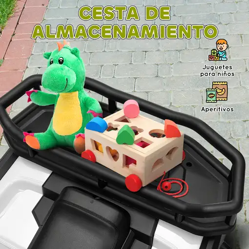 Quad Eléctrico para Niños de +3 Años con Batería 12V Carga 30 kg Verde AIYAPLAY