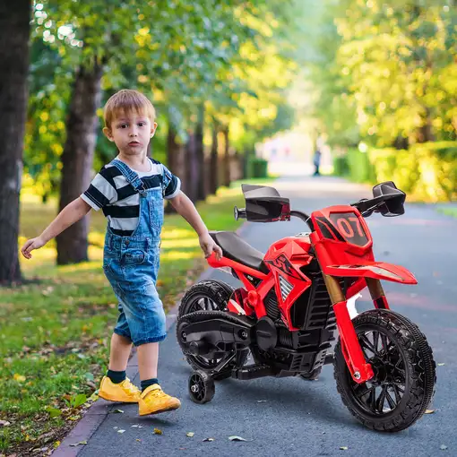 Moto Eléctrica para Niños de +3 Años Carga 30 kg Rojo AIYAPLAY