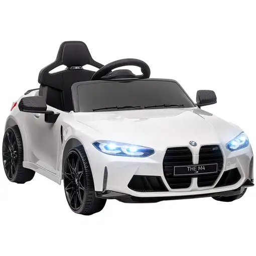 Coche Eléctrico para Niños BMW M4 con Mando a Distancia Blanco AIYAPLAY Coche Eléctrico para Niños BMW M4 con Mando a Distancia Blanco AIYAPLAY