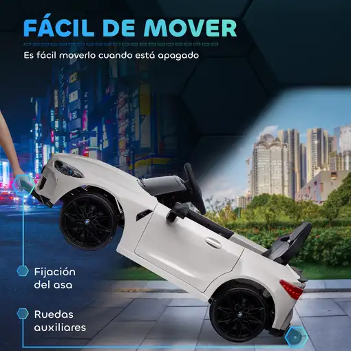 Coche Eléctrico para Niños BMW M4 con Mando a Distancia Blanco AIYAPLAY