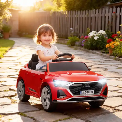 Coche Eléctrico para Niños de +3 Años Audi Q8 etron sportback Rojo AIYAPLAY