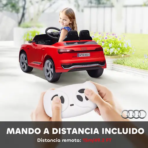 Coche Eléctrico para Niños de +3 Años Audi Q8 etron sportback Rojo AIYAPLAY
