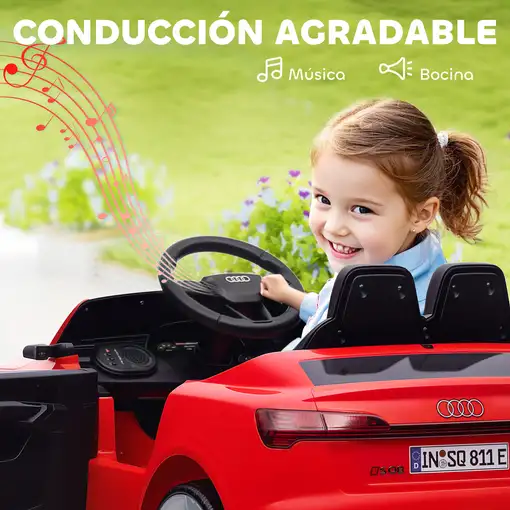 Coche Eléctrico para Niños de +3 Años Audi Q8 etron sportback Rojo AIYAPLAY