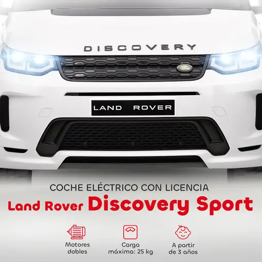 Coche Eléctrico con Licencia Land Rover Discovery Sport Blanco AIYAPLAY