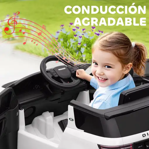 Coche Eléctrico con Licencia Land Rover Discovery Sport Blanco AIYAPLAY