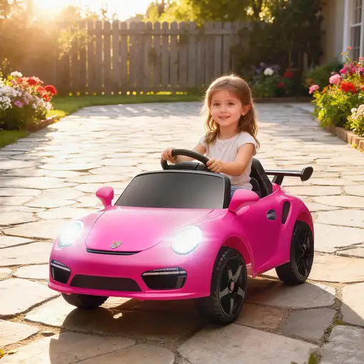Coche Eléctrico para Niños con Licencia RUF CTR 3 Clubsport Rosa AIYAPLAY