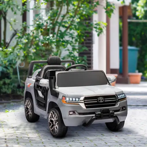 Coche Eléctrico para Niños de +3 Años Toyota LAND CRUISER Gris AIYAPLAY