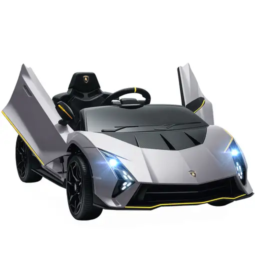 Coche Eléctrico para Niños de +3 Años Lamborghini Autentica Gris AIYAPLAY