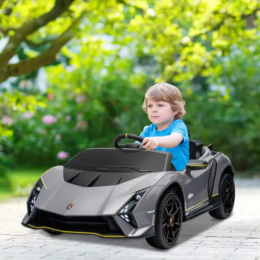 Coche Eléctrico para Niños de +3 Años Lamborghini Autentica Gris AIYAPLAY