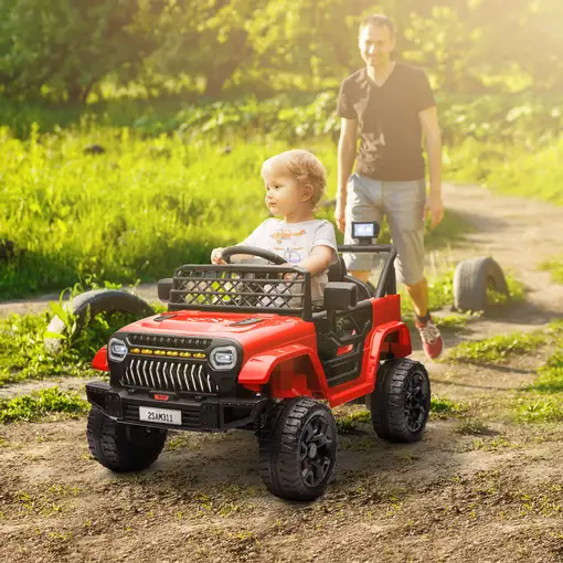 Coche Eléctrico para Niños de +3 Años con Mando a Distancia Rojo AIYAPLAY