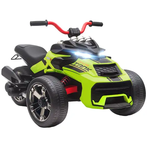 Quad Eléctrico Infantil 12V con 2 Motores Velocidad hasta 5 km/h Verde AIYAPLAY